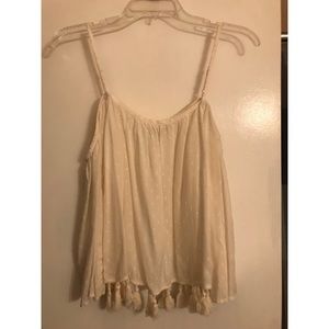 AE Off the shoulder top. Color is off white